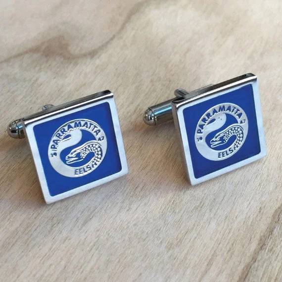 Best cufflinks with a polished gold finish for a luxurious and timeless look-NRL Parramatta Eels Cufflinks