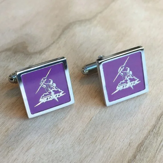 Best cufflinks for black tie events with sleek and minimalist designs-NRL Melbourne Storm Cufflinks