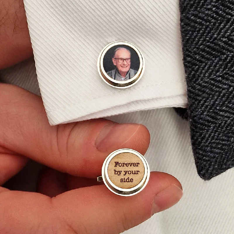 Best cufflinks with etched floral patterns for an elegant and sophisticated design-Personalised Hidden Photo And Message Twist Cufflinks