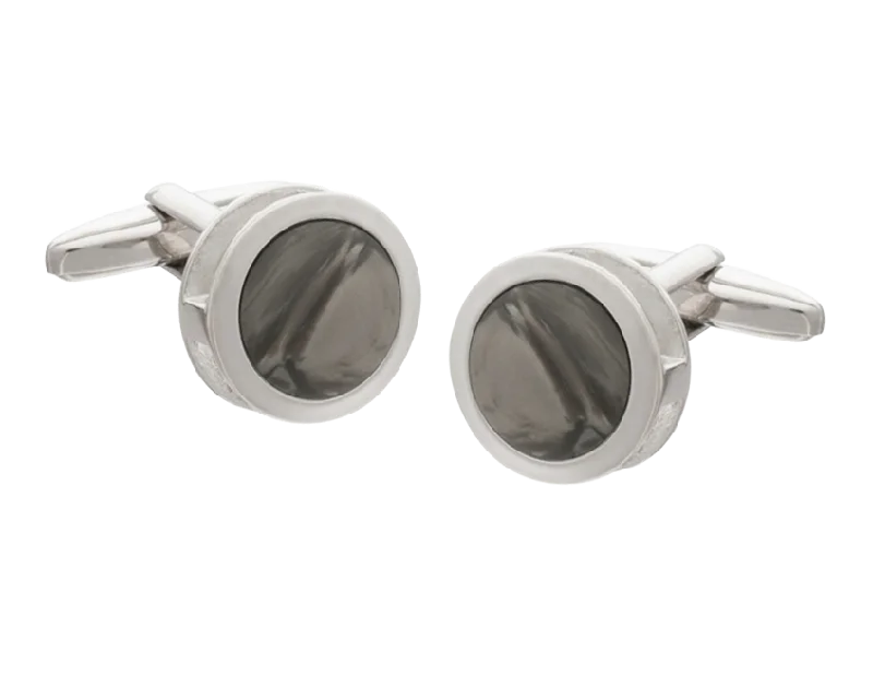 Best cufflinks for formal wear with classic designs and polished finishes-Grey Inside Out Cufflinks