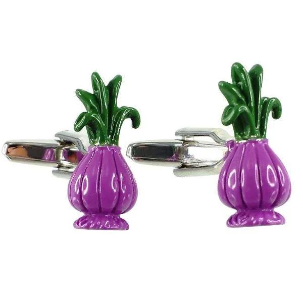 Best cufflinks with polished stainless steel for a sleek and modern look-Turnip Cufflinks