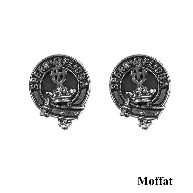 Cufflinks with engraved patterns for a personalized and intricate touch-Clan Crest Cufflinks - Moffat