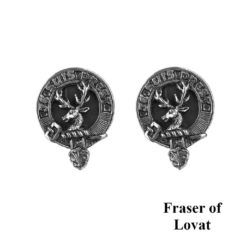 Cufflinks with sports-related designs for fans and athletes looking to showcase their interests-Clan Crest Cufflinks - Fraser of Lovat