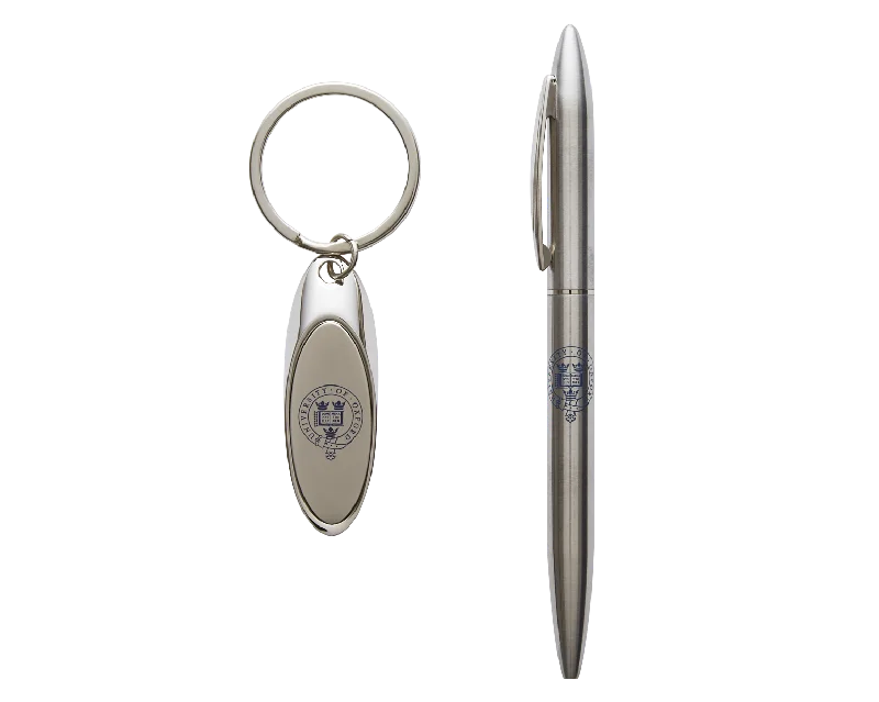 Best cufflinks with sterling silver finishes for a refined and sophisticated style-Official University of Oxford Pen Set