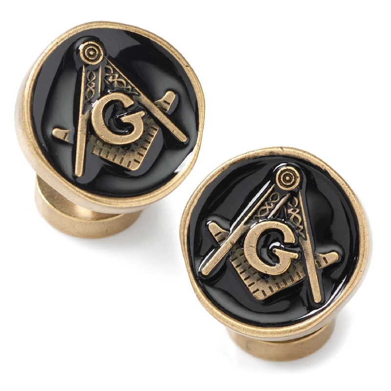 Cufflinks with vintage military designs for a distinctive and bold look-Masonic Lodge Cufflinks