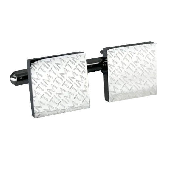 Best cufflinks with engraved monogrammed initials for a personalized gift-Engraved Diagonal Striped Silver Cuffs