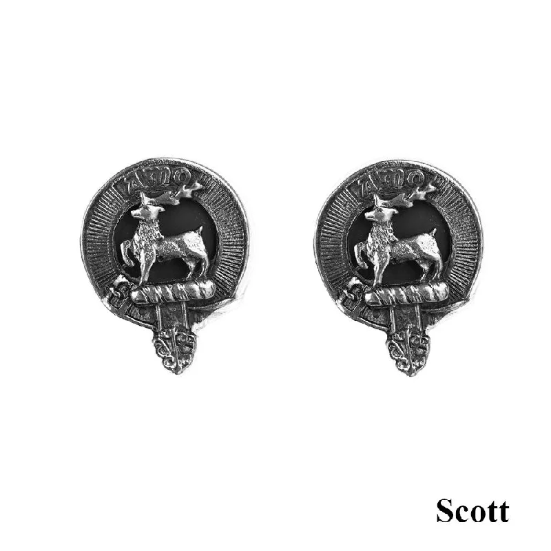 Cufflinks with animal prints for a bold and fashionable accessory-Clan Crest Cufflinks - Scott