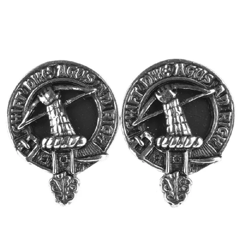 Best cufflinks with a polished brass finish for a vintage-inspired aesthetic-Clan Crest Cufflinks - MacInnes