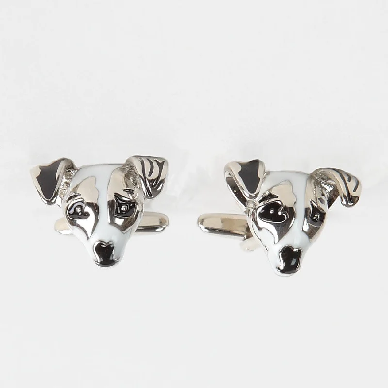 Best cufflinks with mother-of-pearl inlays for a sophisticated and luxurious feel-Jack Russell Cufflinks