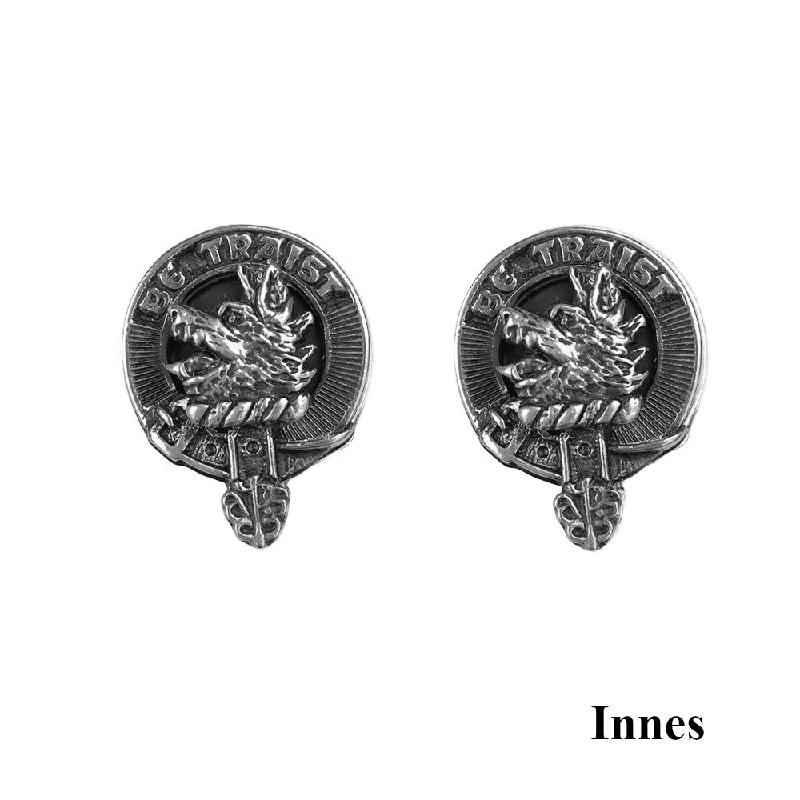 Best cufflinks with enamel designs for vibrant and colorful accents-Clan Crest Cufflinks - Innes