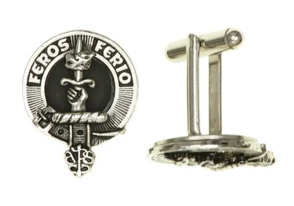 Best cufflinks with polished stainless steel for a sleek and modern look-Clan Crested Cufflinks - Made to Order