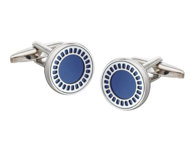 Best cufflinks for the office with simple yet stylish designs for business attire-Lapis Effect Film Reel Cufflinks