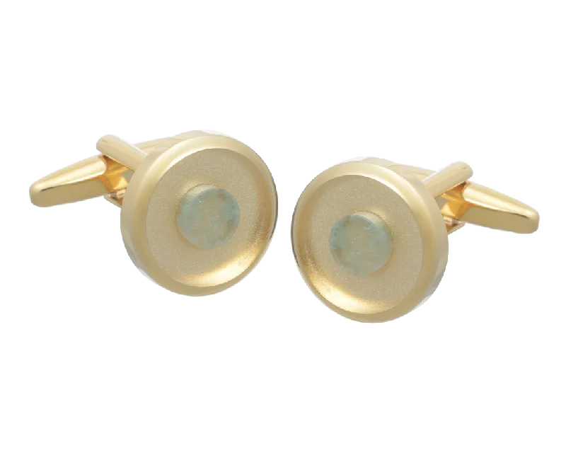 Best cufflinks with onyx inlays for a sleek, elegant and timeless appearance-Stone Core Green Aventurine Cufflinks