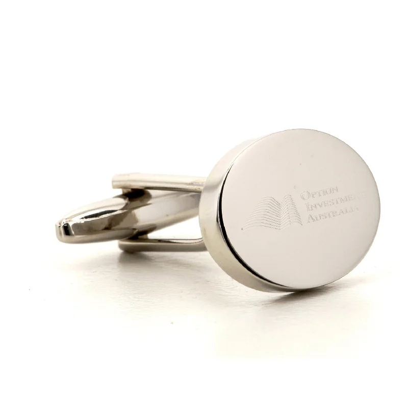 Cufflinks with textured metal finishes for a rugged and stylish appearance-Corporate Oval Logo Silver Cufflinks