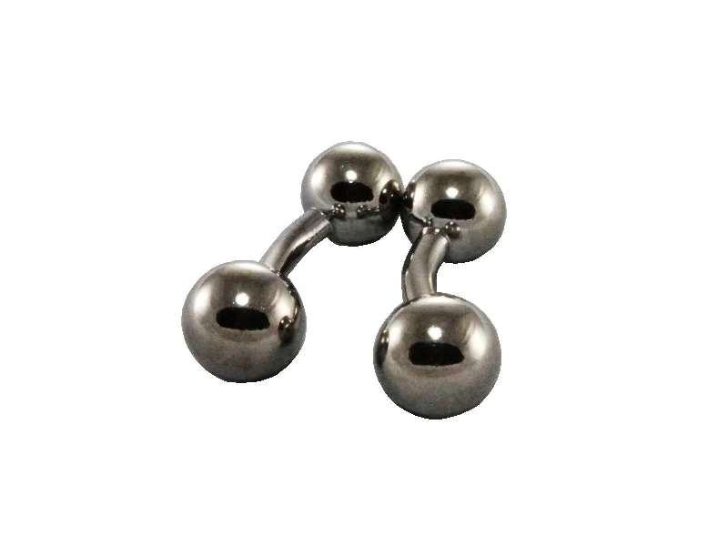 Classic cufflinks with simple round shapes for an elegant and versatile accessory-Barbell Cufflinks