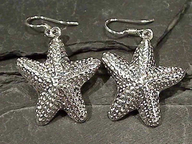 Best hoop earrings with detachable studs for a versatile and adjustable accessory-Sterling Silver Starfish Earrings