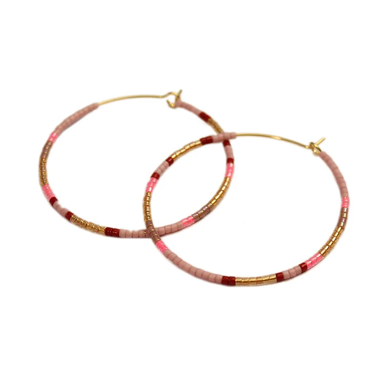 Best hoop earrings with gemstone accents for a colorful and elegant appearance-Ana Hoops / LG - Orchid