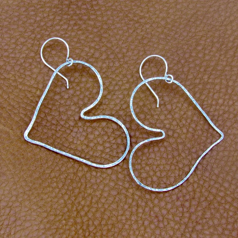 Hoop earrings with cut-out designs for a creative and lightweight effect-Big Heart Earrings