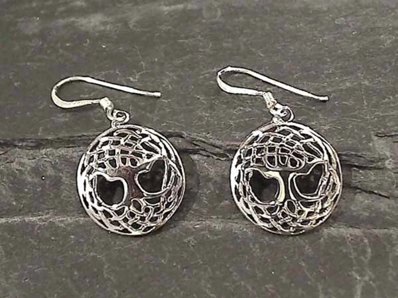 Lightweight hoop earrings for comfortable and all-day wear-Sterling Silver Tree of Life Earrings