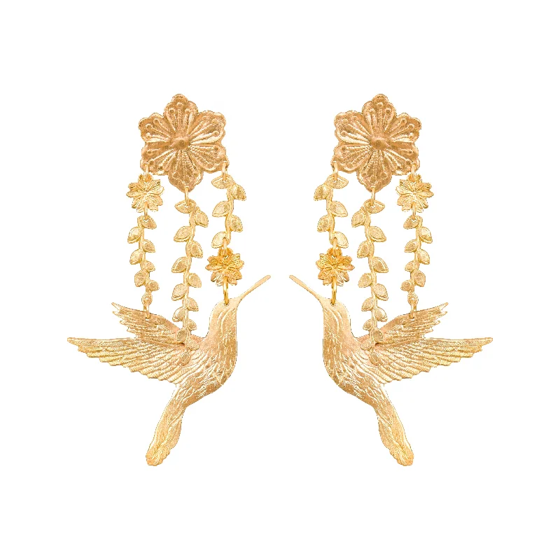 Hoop earrings with hammered copper for a warm and rustic aesthetic-Paradis D'Or Earrings