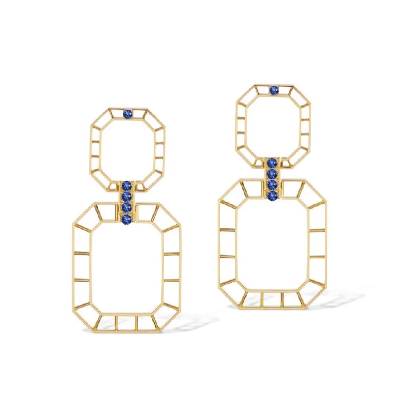 Hoop earrings with rhinestone embellishments for a glamorous and sparkling look-Skeleton Link Earrings