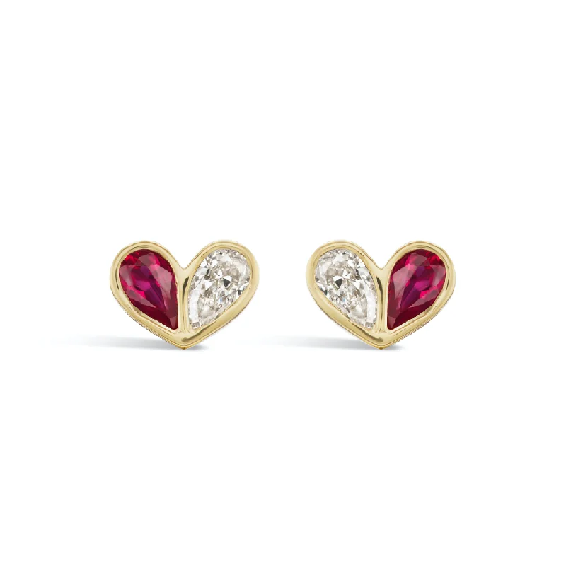 Best hoop earrings with snake-inspired designs for an edgy and fierce vibe-Sweetheart Studs