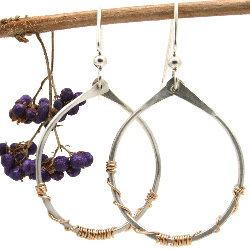 Best hoop earrings with tribal designs for a cultural and exotic aesthetic-Gold Wrapped Hoop Earrings in Two Sizes