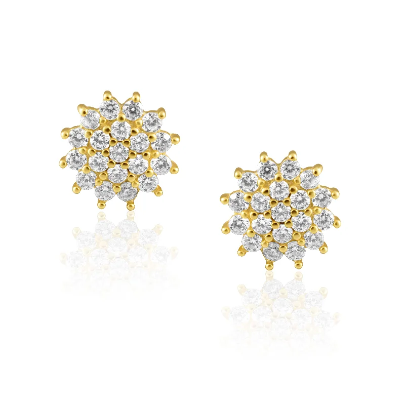 Hoop earrings with cut-out designs for a creative and lightweight effect-Flora Studs