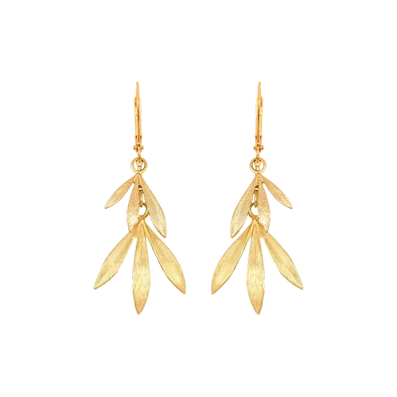 Hoop earrings with gold accents for a warm, elegant statement piece-Gold Bamboo Earrings