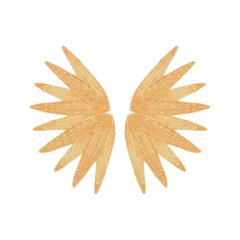 Hoop earrings with diamond-cut surfaces for added sparkle and shine-Gold Manoa Earrings