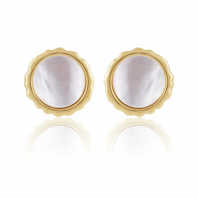 Best hoop earrings with infinity designs for a timeless and meaningful symbol-Gwen Mother of Pearl Stud