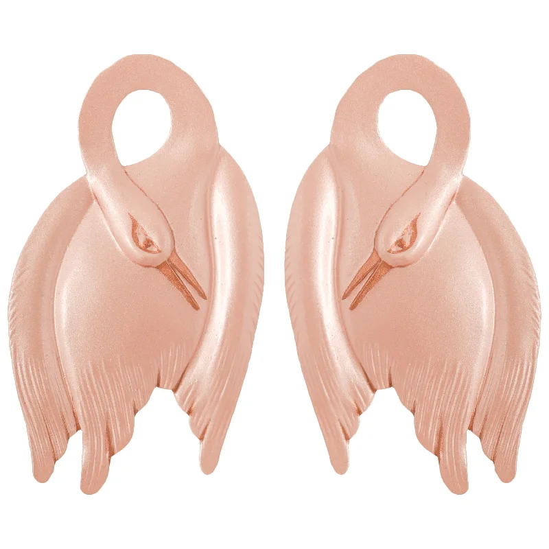 Best hoop earrings with geometric shapes for a modern and artistic appeal-Hansa Swan Earrings