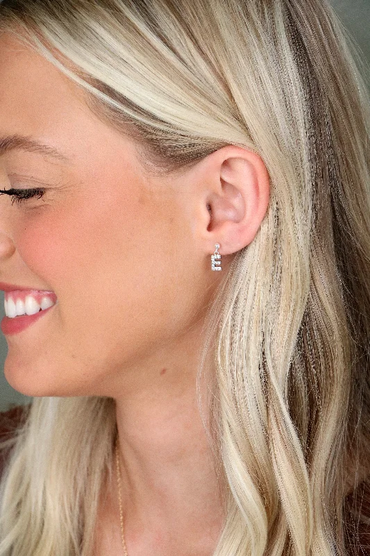 Best hoop earrings with satin ribbons for a soft, feminine appearance-initial post earrings