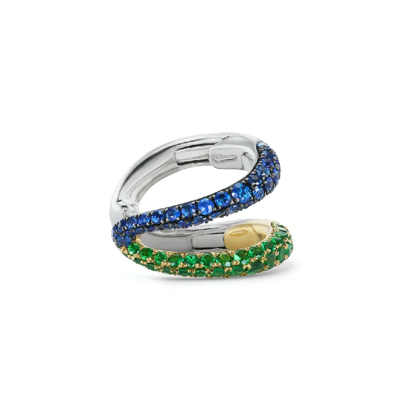 Best hoop earrings with marbled designs for a trendy and artistic effect-Intertwin Cuff Earrings