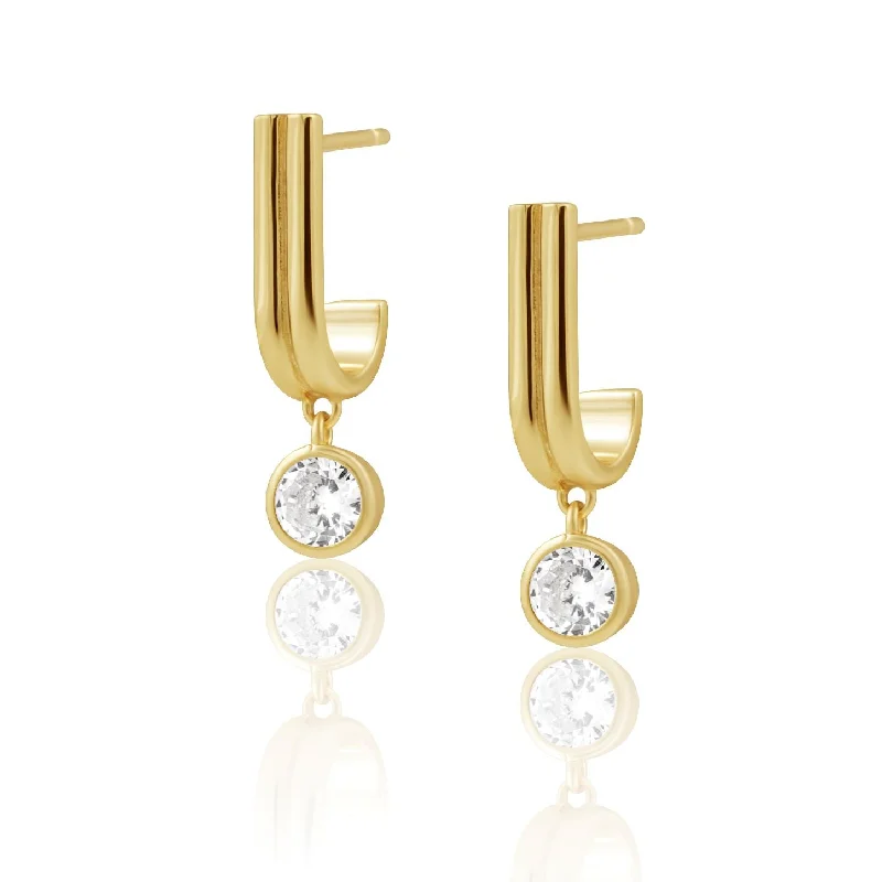 Hoop earrings with intricate designs for a unique and artistic appearance-Iris CZ Earring