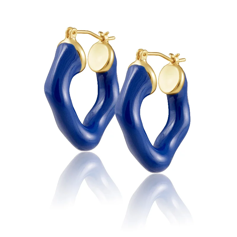 Stylish hoop earrings with diamond accents for an elegant and sparkling effect-Jarol Abstract Hoop