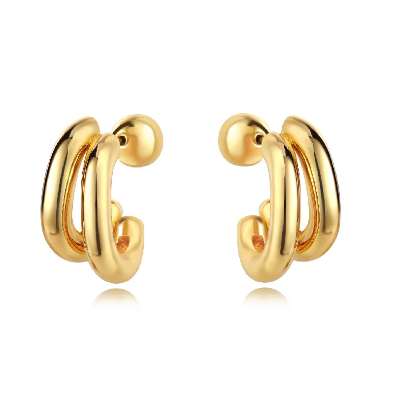 Hoop earrings with stacked layers for a bold and textured design-Jaxson Earring