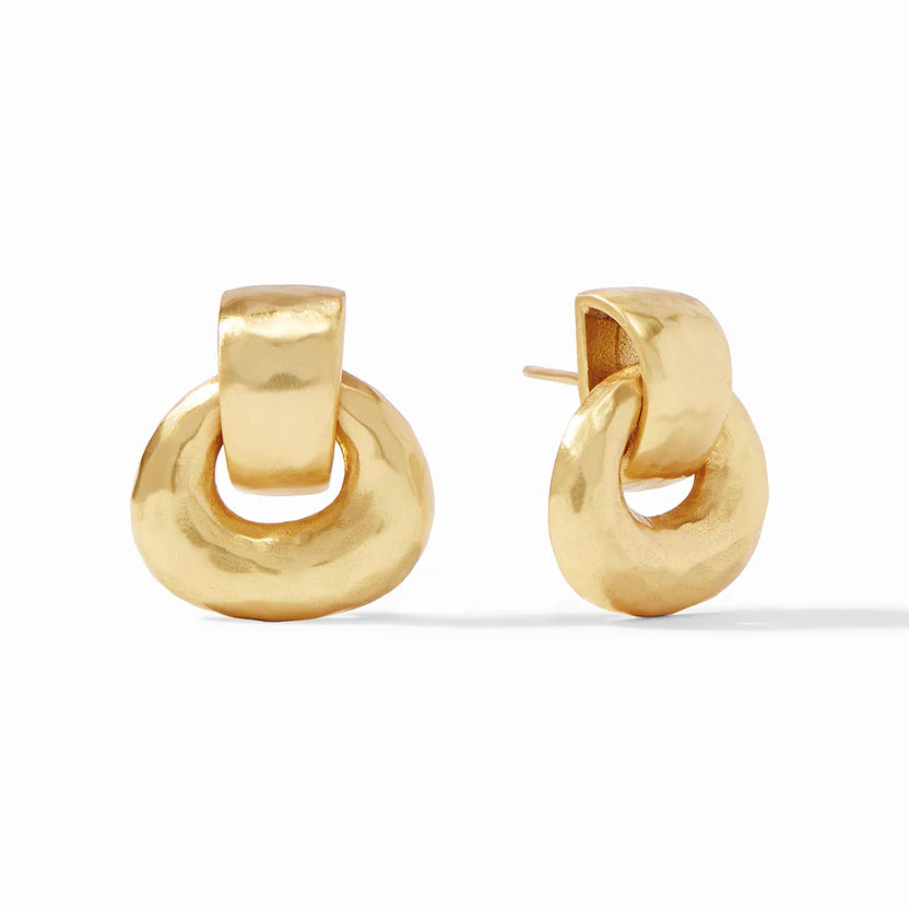 Best hoop earrings with detachable studs for a versatile and adjustable accessory-Julie Vos | Avalon Demi Doorknocker Earrings in Gold