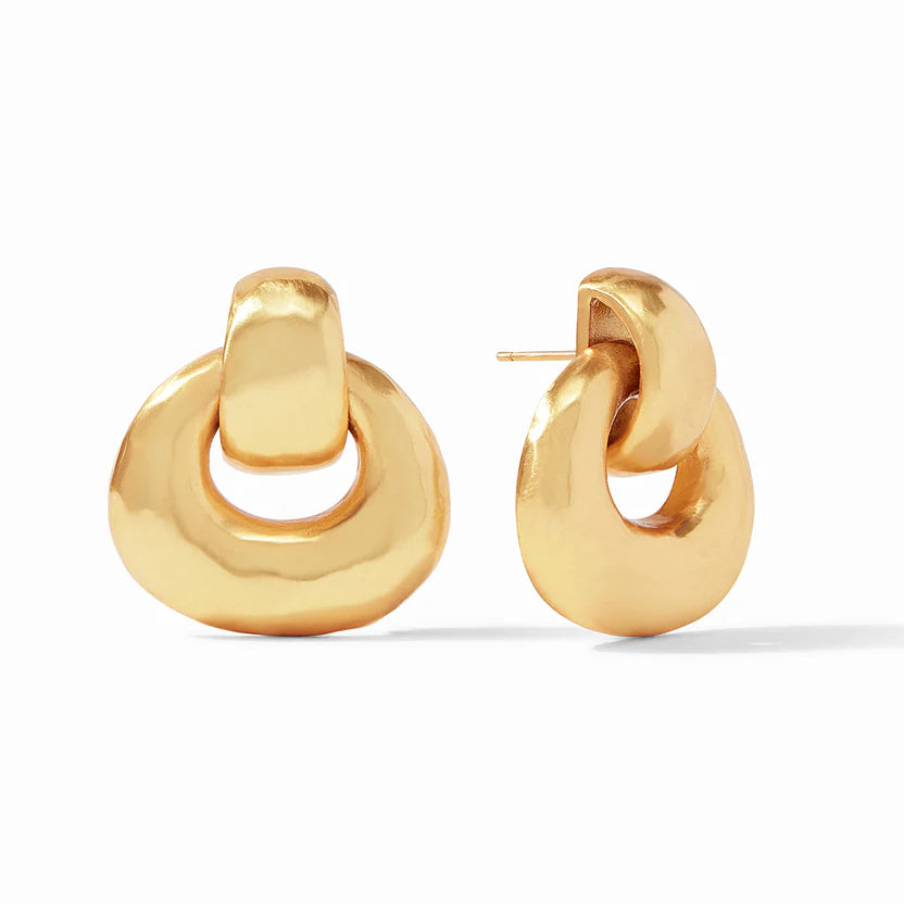 Best hoop earrings with angel wing accents for a spiritual and meaningful design-Julie Vos | Avalon Doorknocker Earrings in Gold