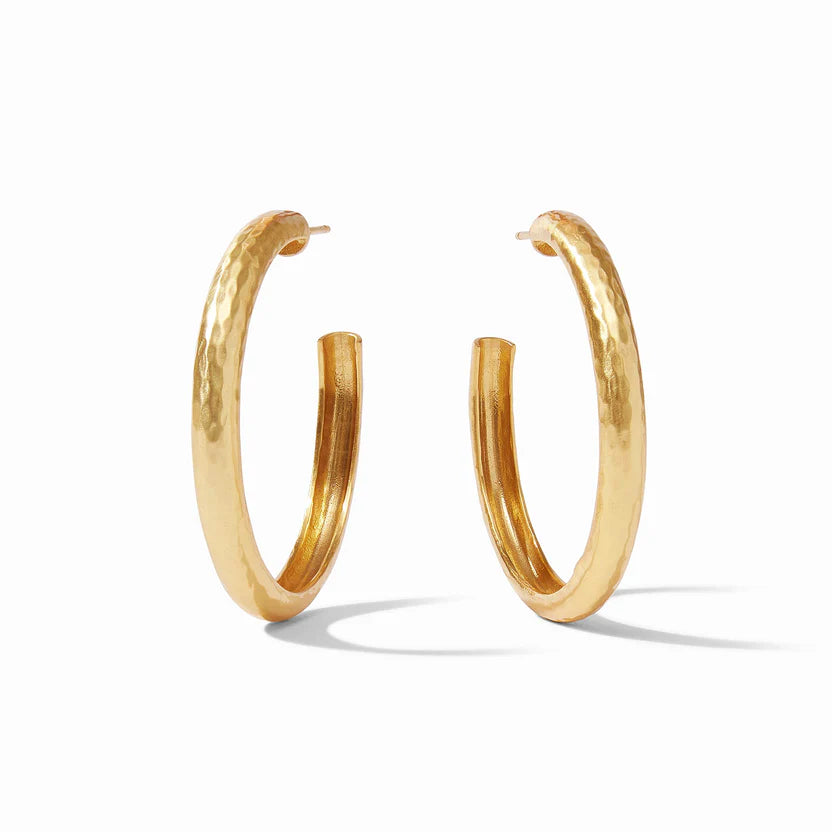 Best hoop earrings with marbled designs for a trendy and artistic effect-Julie Vos | Havana Large Hoop Earrings in Gold