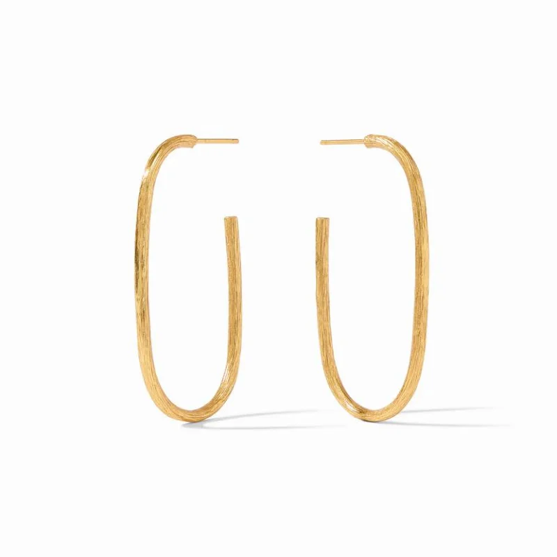 Best hoop earrings with cubic zirconia for a budget-friendly, dazzling look-Julie Vos | Ivy Large Hoop Earrings in Gold