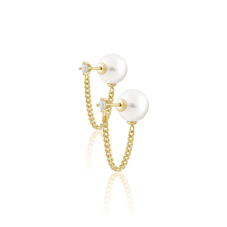 Hoop earrings with hearts for a sweet and romantic gesture-June Pearl Earring