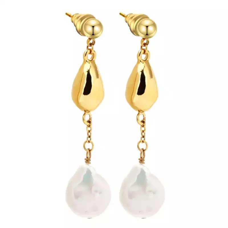 Hoop earrings with pearl accents for a chic and classic style-Layla Pearl Drop Earring