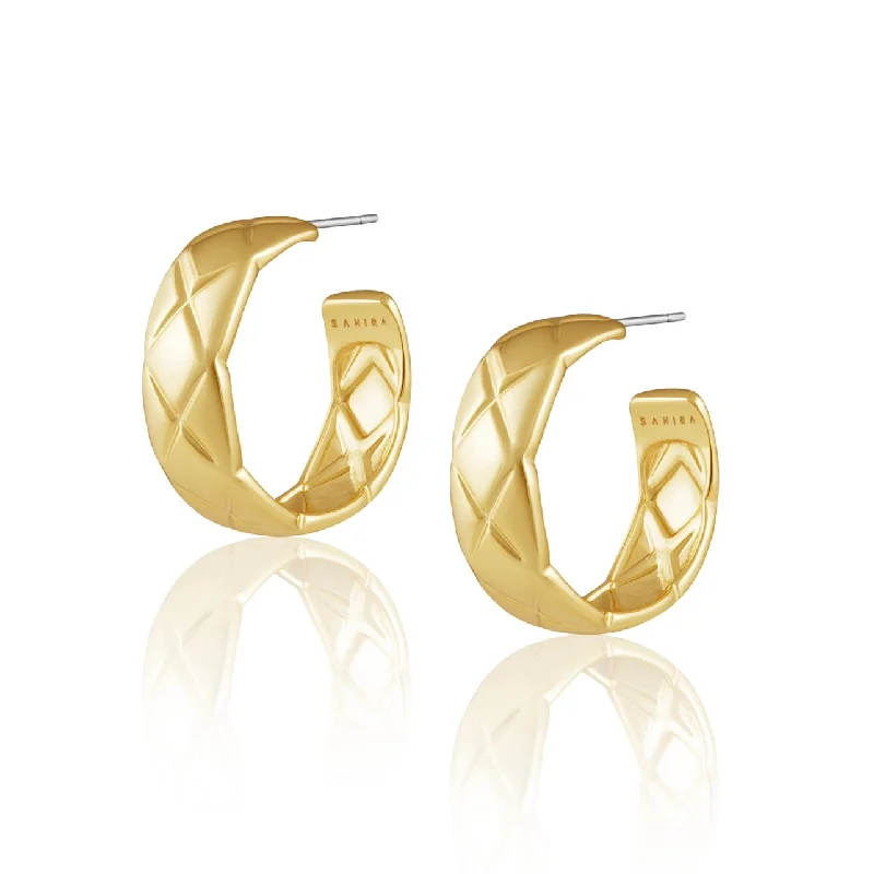 Best hoop earrings with snake-inspired designs for an edgy and fierce vibe-Libby Quilt Hoops