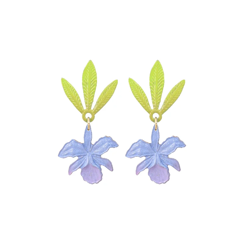 Best hoop earrings with twisted rope designs for a nautical-inspired style-Lilac Orchid Earrings