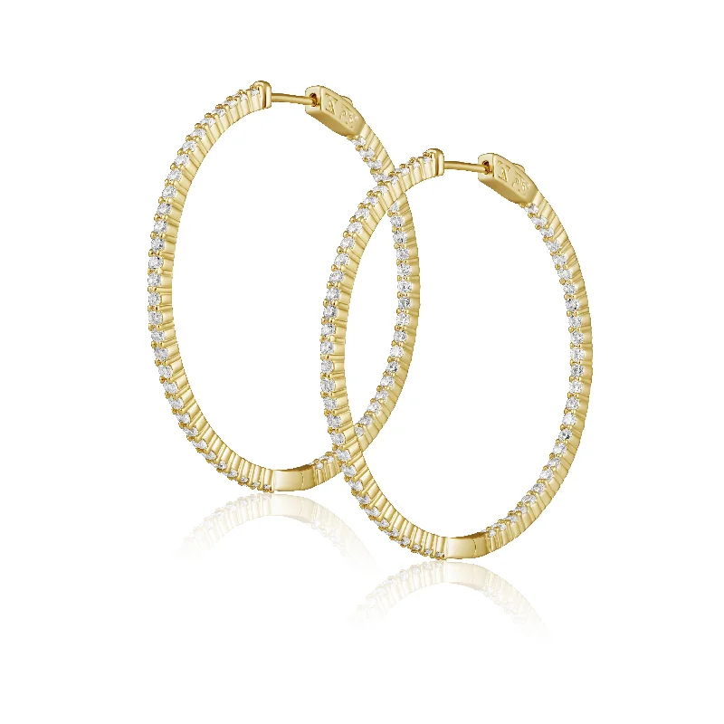 Best hoop earrings with oval shapes for a unique and elongated design-Lyra Cz Hoop