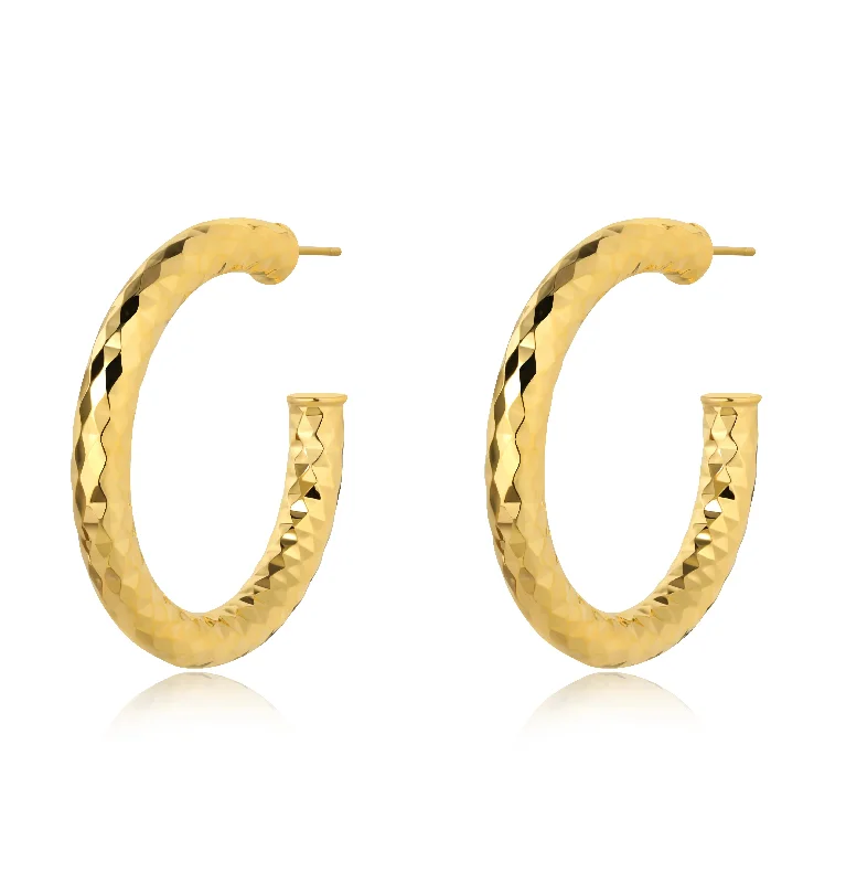 Best hoop earrings with Swarovski crystals for added sparkle and luxury-Madisen Hoop 40mm