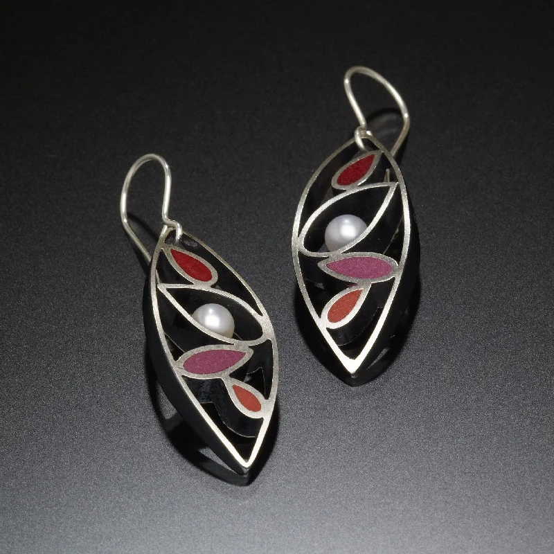 Hoop earrings with satin finishes for a smooth and elegant appearance-Marquis Earrings (red)