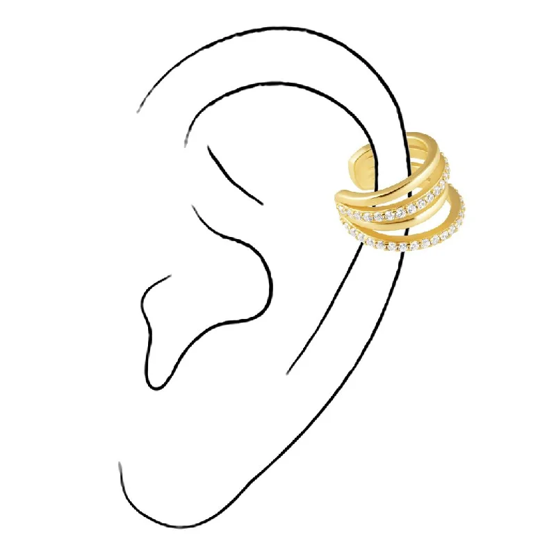 Best hoop earrings with butterfly motifs for a playful and whimsical appearance-McKenzie Trio Ear Cuff