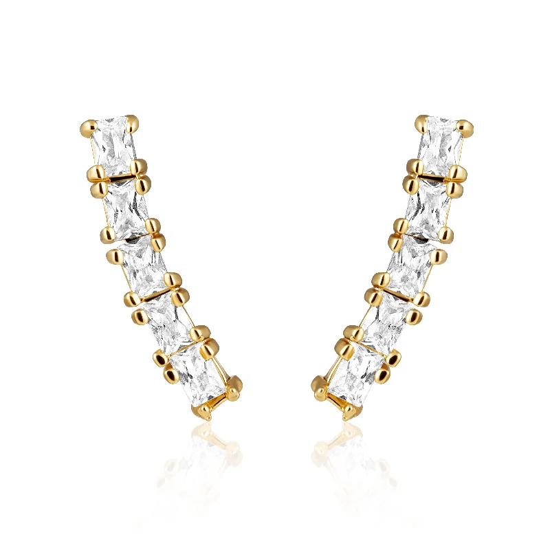 Best hoop earrings with gold-plated finishes for an affordable luxury vibe-Millie Bar Studs